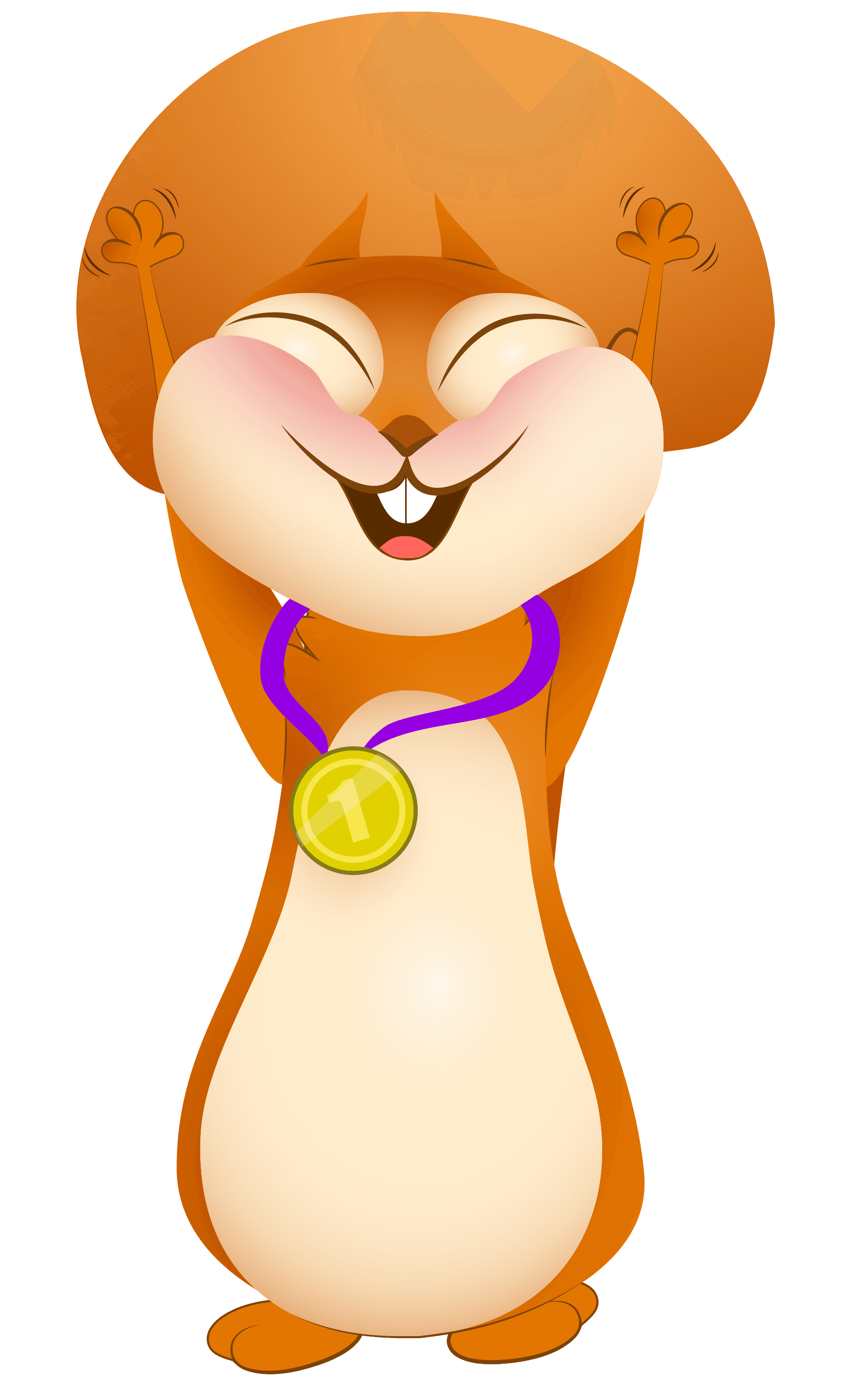 Teri, Tereiko's cheerful squirrel mascot, sharing good vibes with customers.