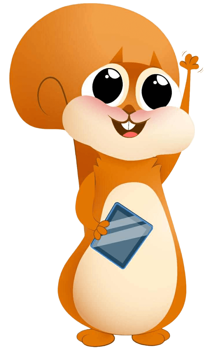 Teri, Tereiko's cheerful squirrel mascot, representing the company's human-first mindset and adding good vibes to learning.